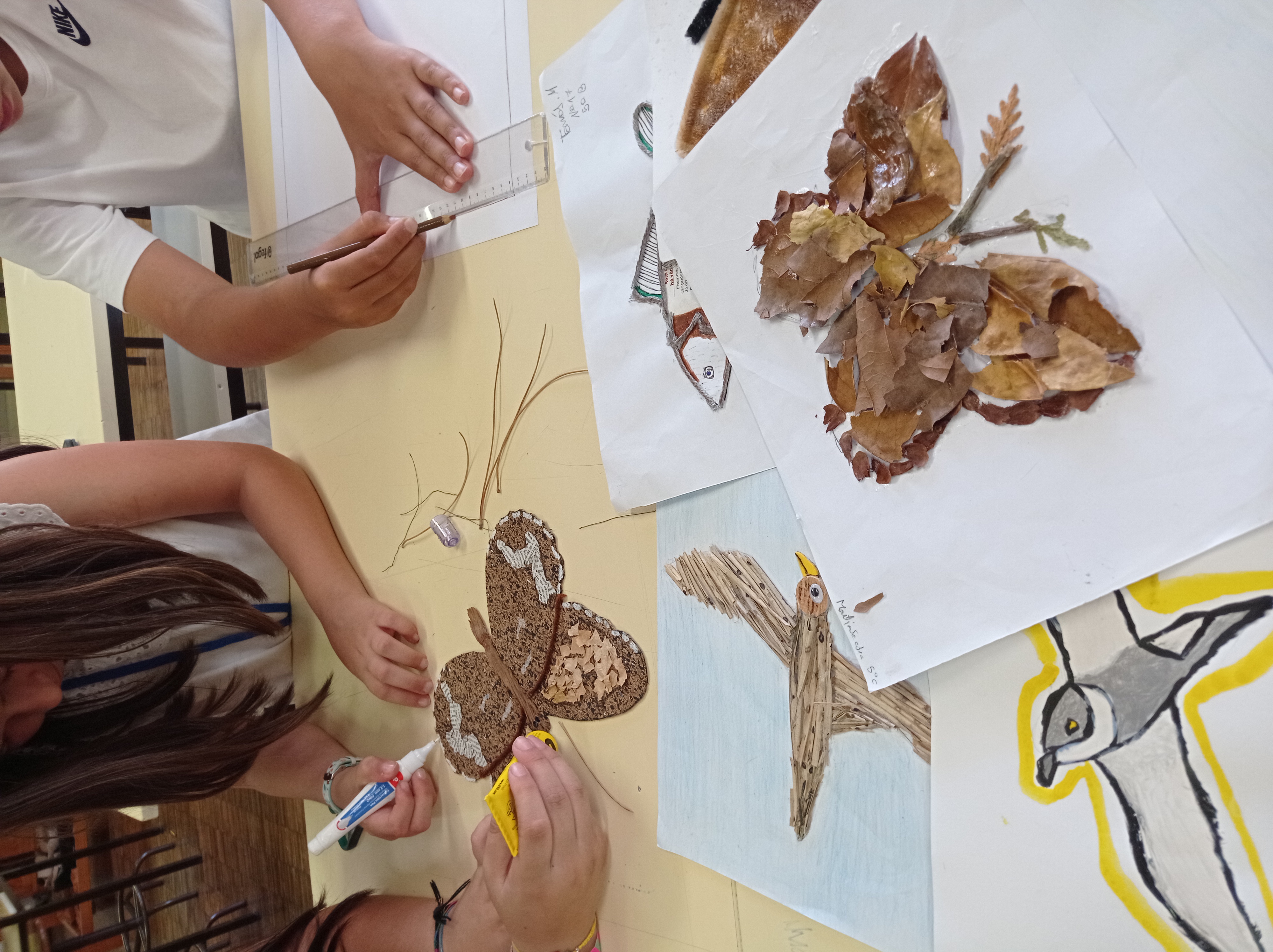 Elaboração do trabalho, nas aulas de Educação Visual.