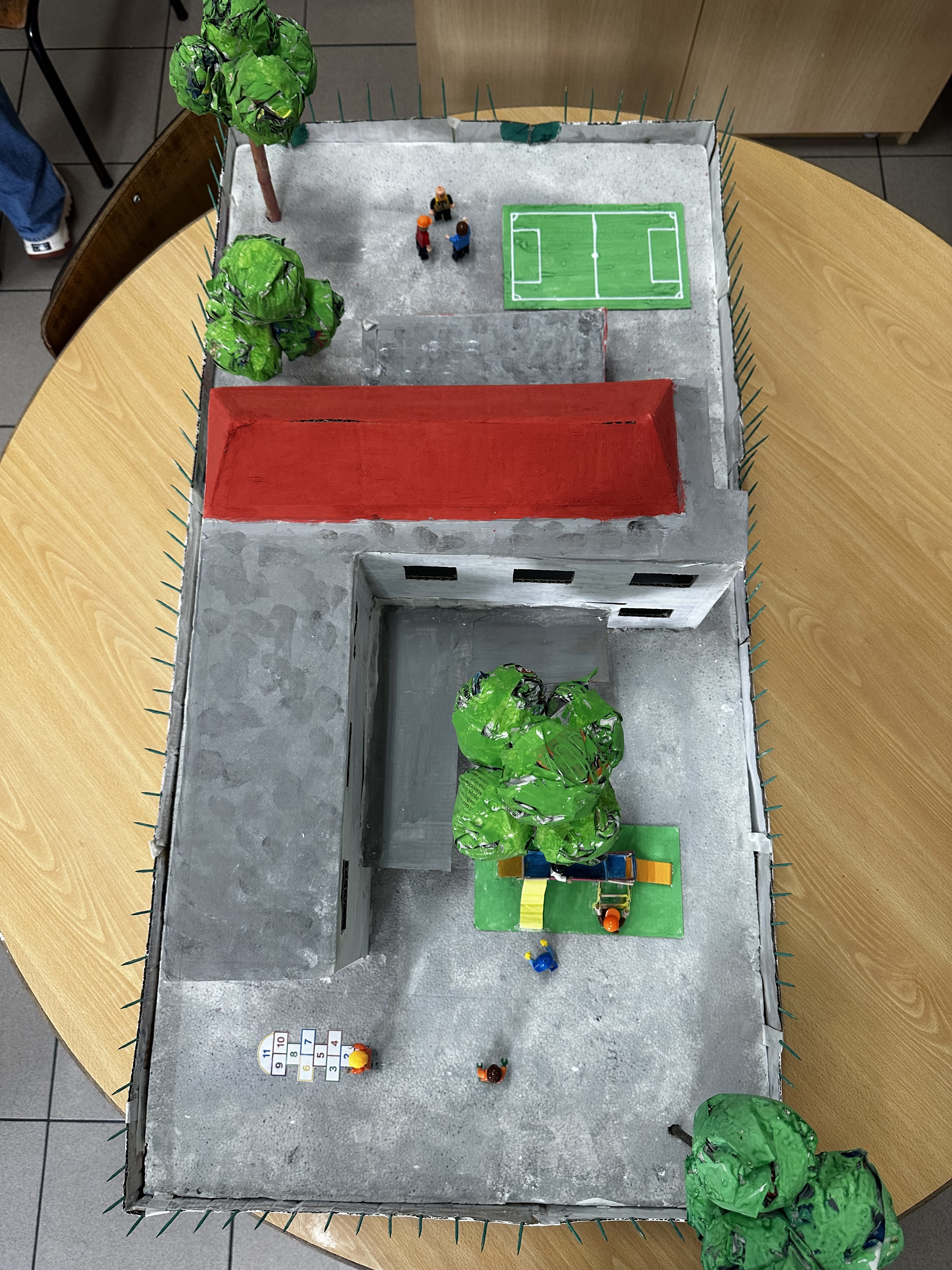 Maquete da escola- trabalho final/perspetiva de cima.