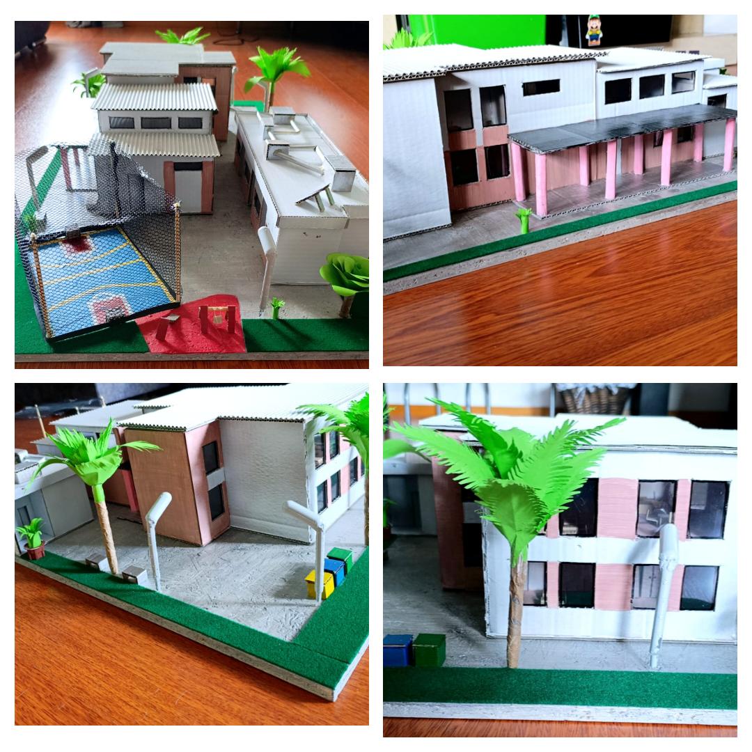 Diferentes perspetivas da maquete